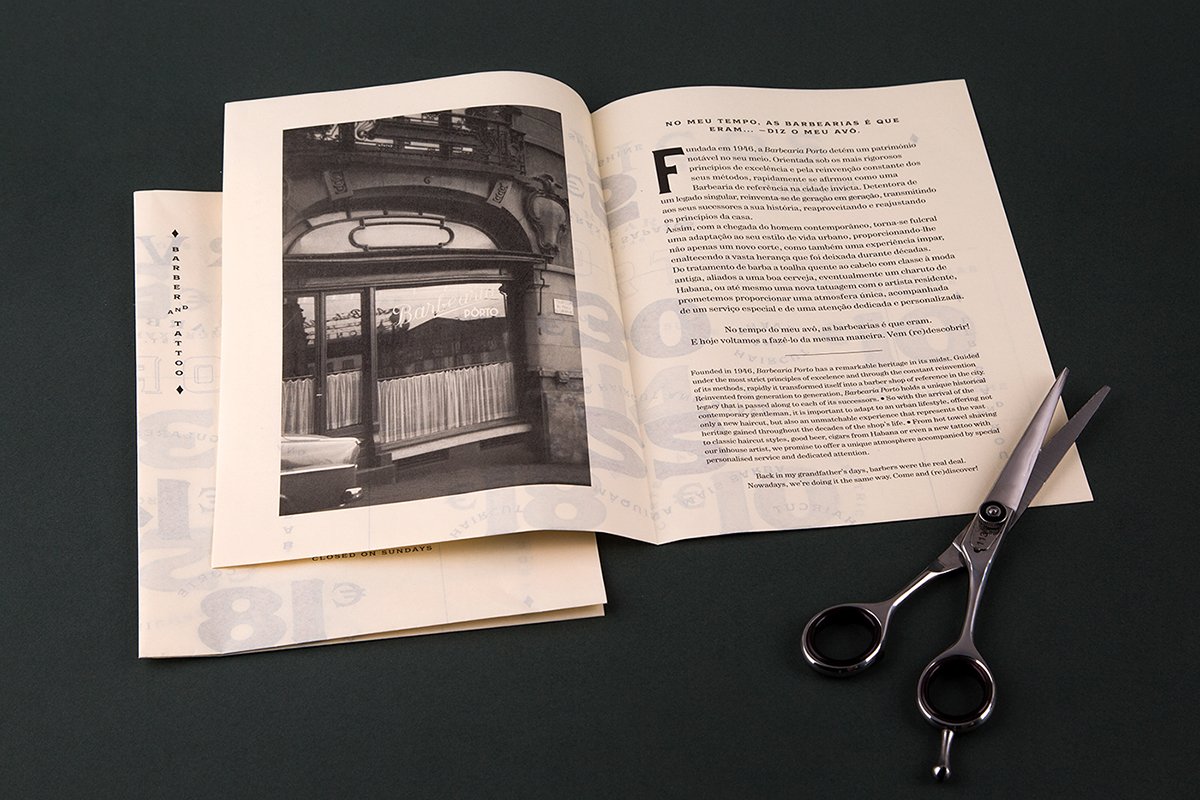 Barbearia Porto理發(fā)店品牌形象  畫冊設(shè)計(jì)
