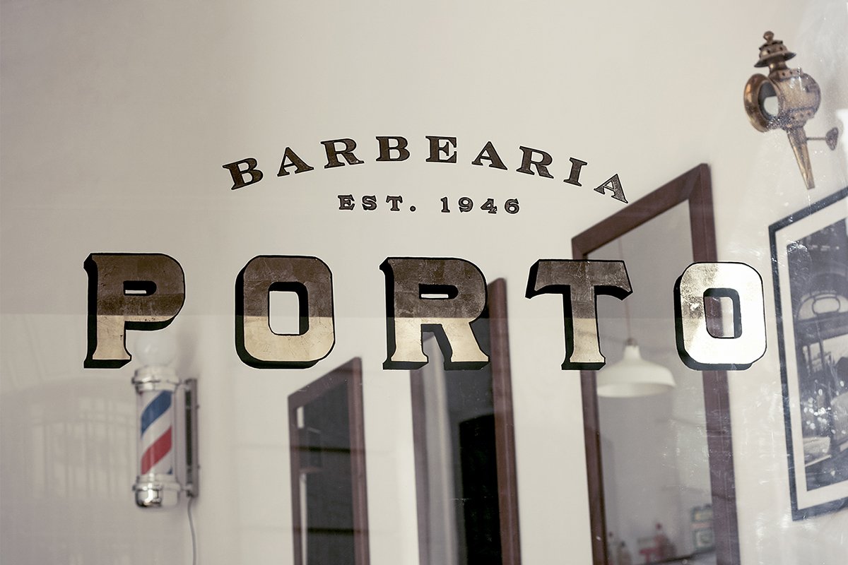 Barbearia Porto理發(fā)店品牌形象  標(biāo)志設(shè)計(jì)