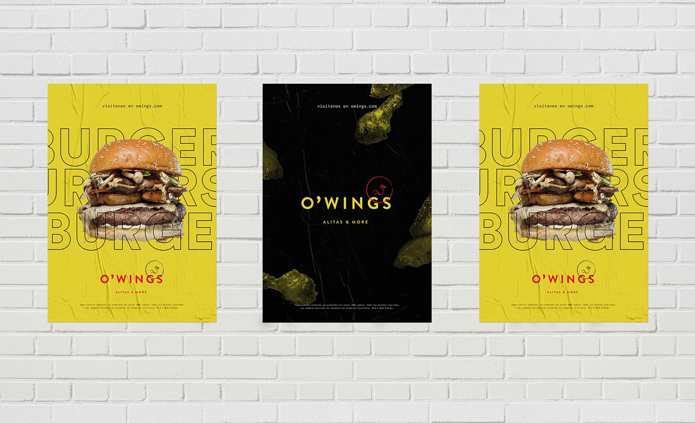 O'Wings 高檔快餐店品牌設計——品牌視覺營銷塑造差異化，餐飲品牌設計，餐飲視覺營銷，品牌設計公司，深圳品牌設計，左右格局