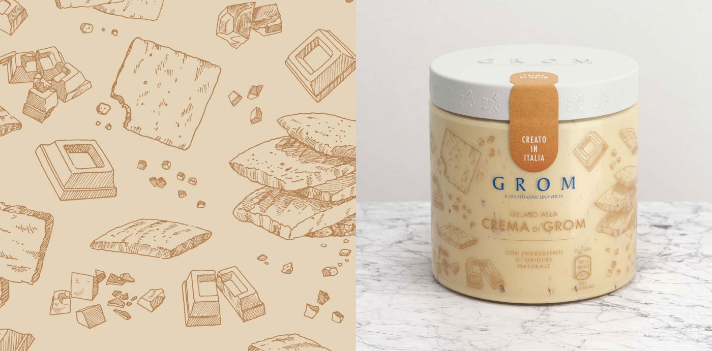 國際知名GROM意式冰淇淋品牌設(shè)計——包裝設(shè)計形象升級，食品品牌設(shè)計，食品品牌策劃，品牌戰(zhàn)略升級，深圳品牌設(shè)計，左右格局