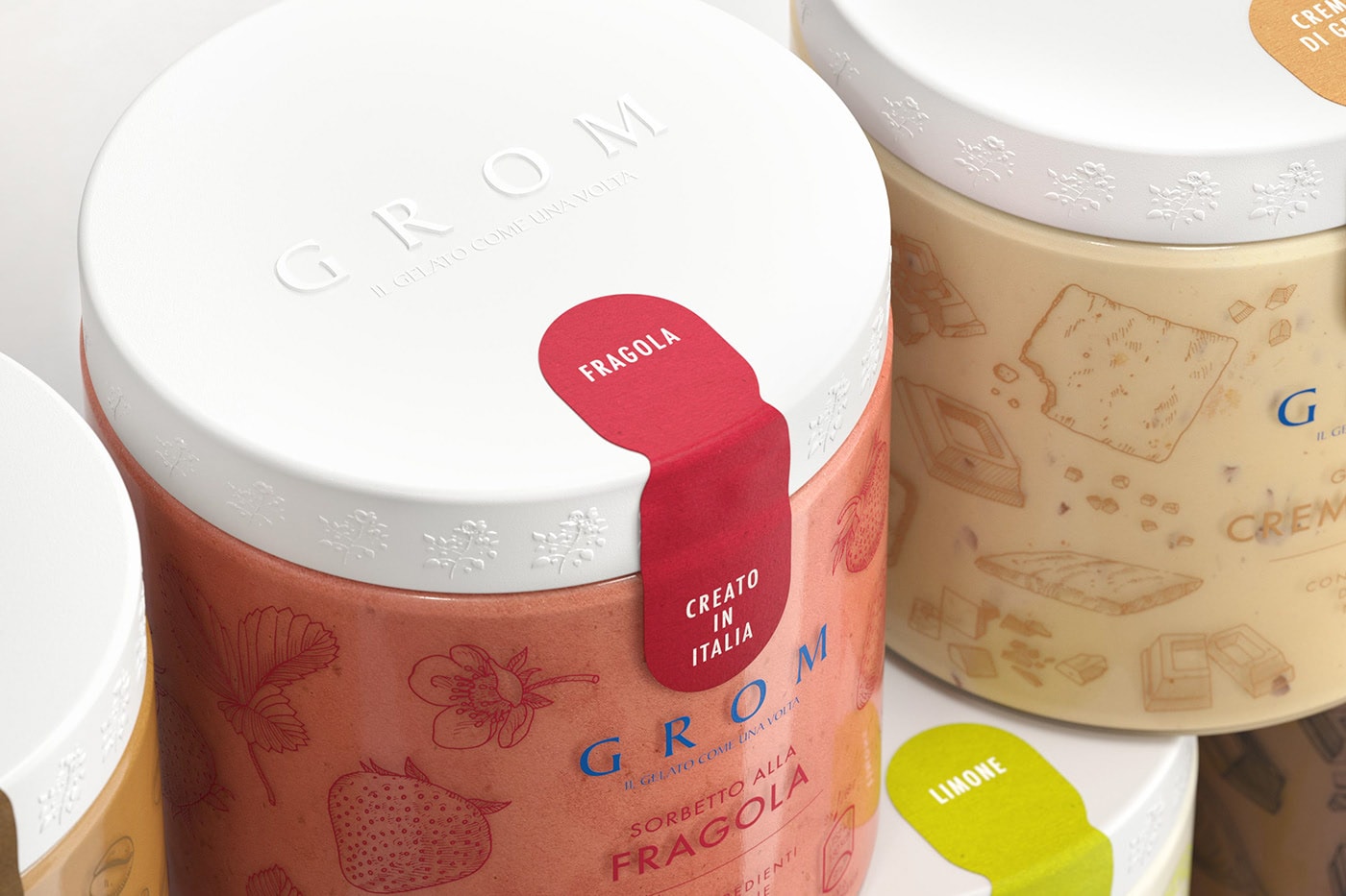 國際知名GROM意式冰淇淋品牌設(shè)計——包裝設(shè)計形象升級，食品品牌設(shè)計，食品品牌策劃，品牌戰(zhàn)略升級，深圳品牌設(shè)計，左右格局
