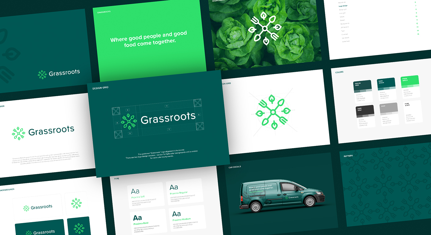 Grassroots 優(yōu)質(zhì)食品企業(yè)品牌形象設(shè)計，食品品牌設(shè)計，食品品牌策劃，深圳品牌設(shè)計，左右格局
