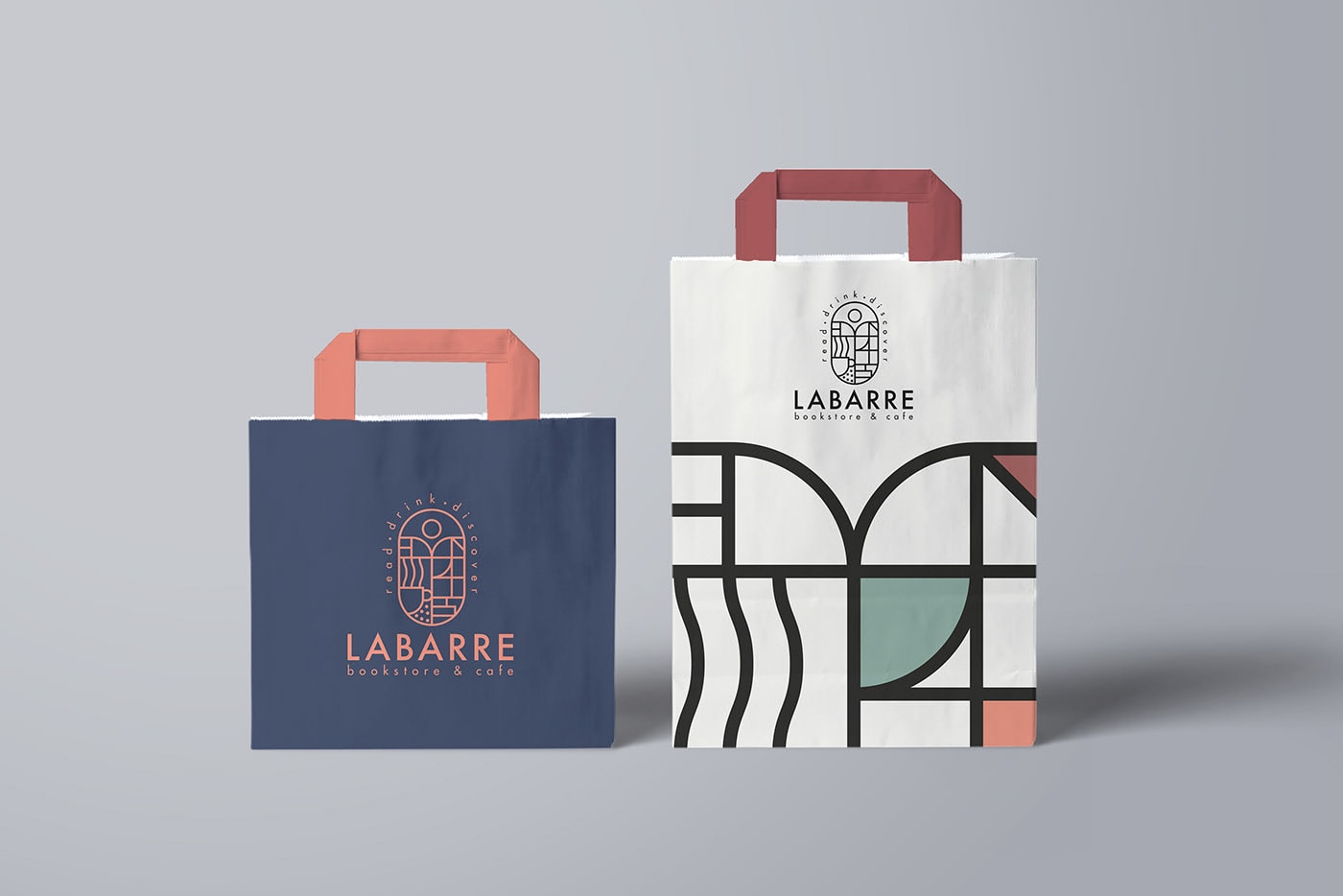 個(gè)性化Labarre書(shū)店和咖啡館品牌設(shè)計(jì)，餐飲品牌設(shè)計(jì)，餐飲品牌策劃，深圳品牌設(shè)計(jì)，左右格局
