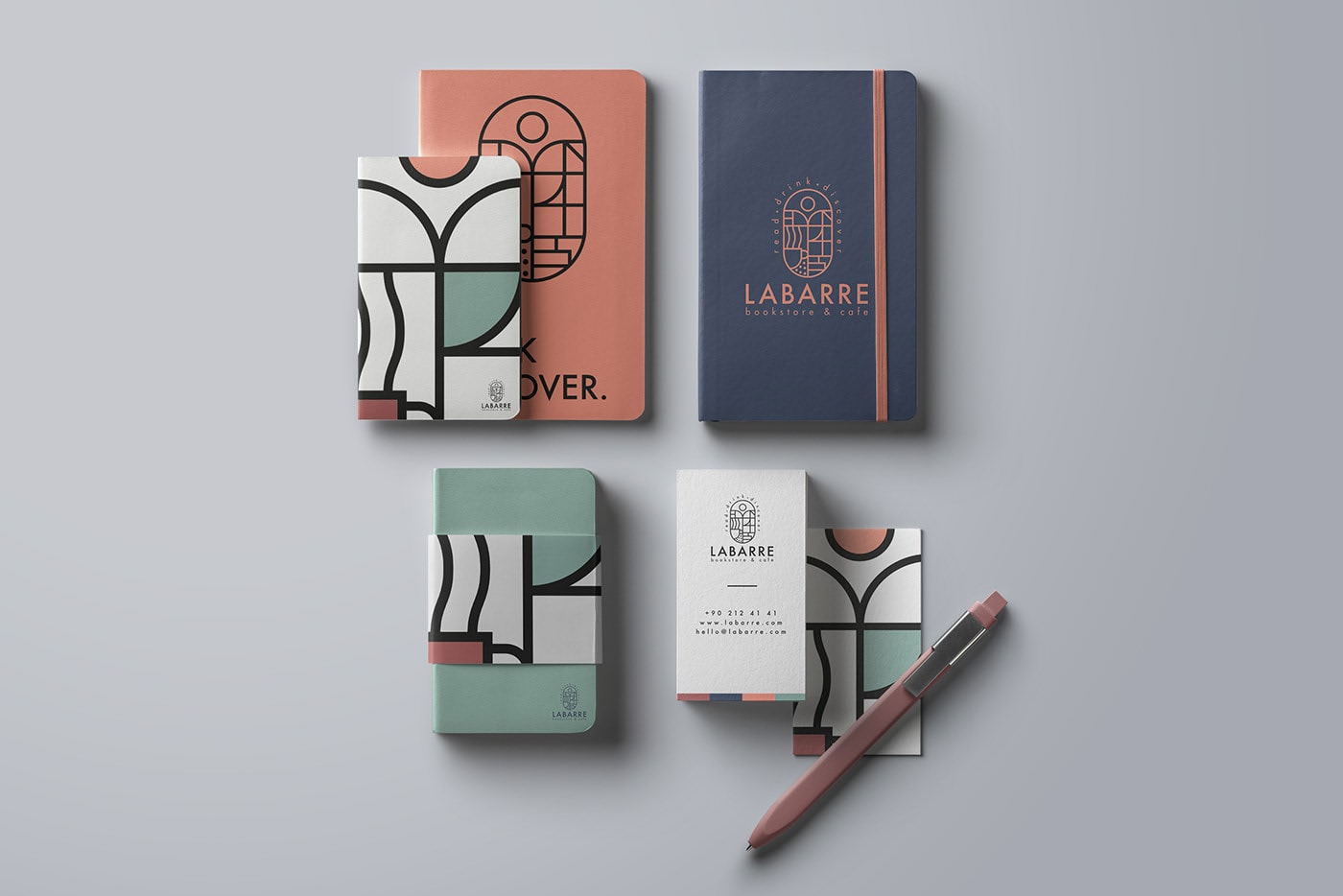 個(gè)性化Labarre書(shū)店和咖啡館品牌設(shè)計(jì)，餐飲品牌設(shè)計(jì)，餐飲品牌策劃，深圳品牌設(shè)計(jì)，左右格局